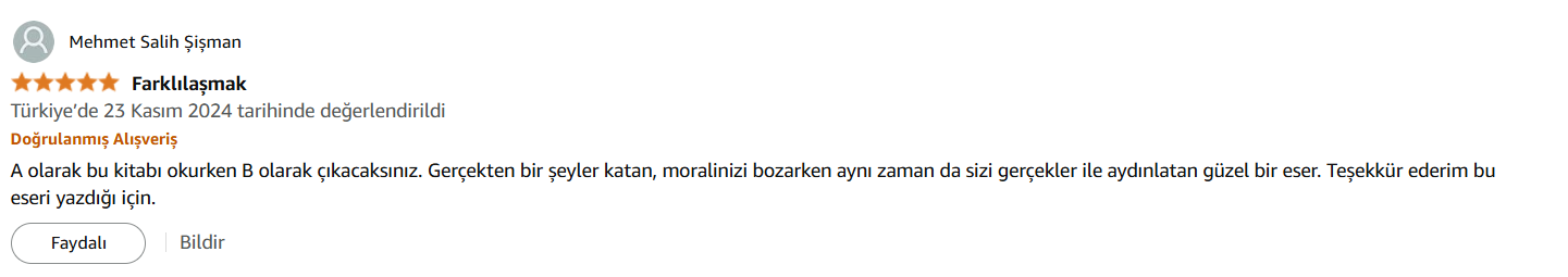 Kullanıcı Yorumu